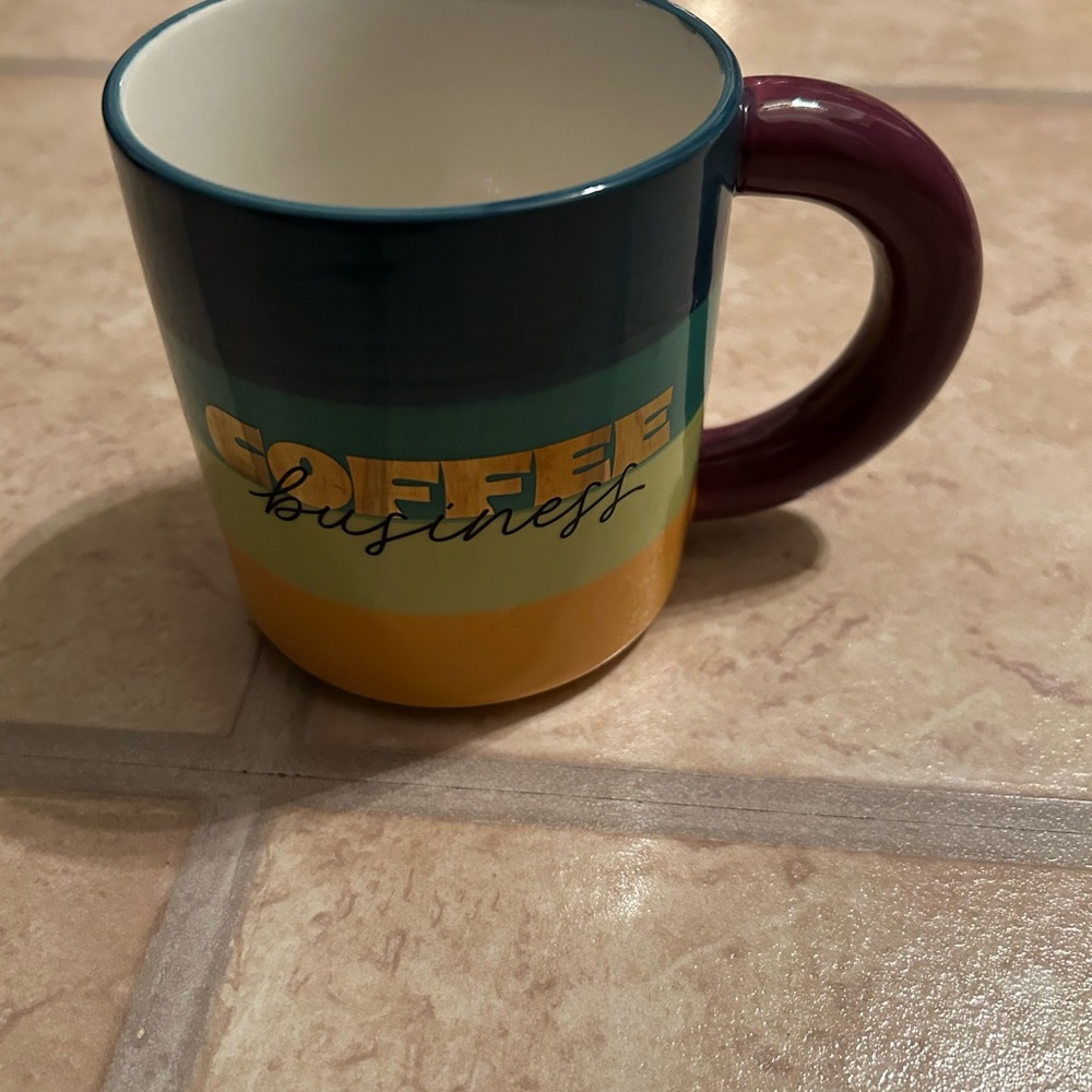 Colorful ‘Coffee Business’ Stoneware Mug